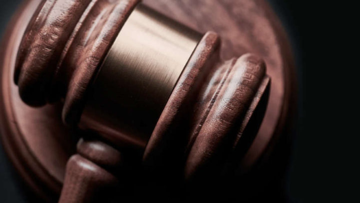 closeup of a gavel