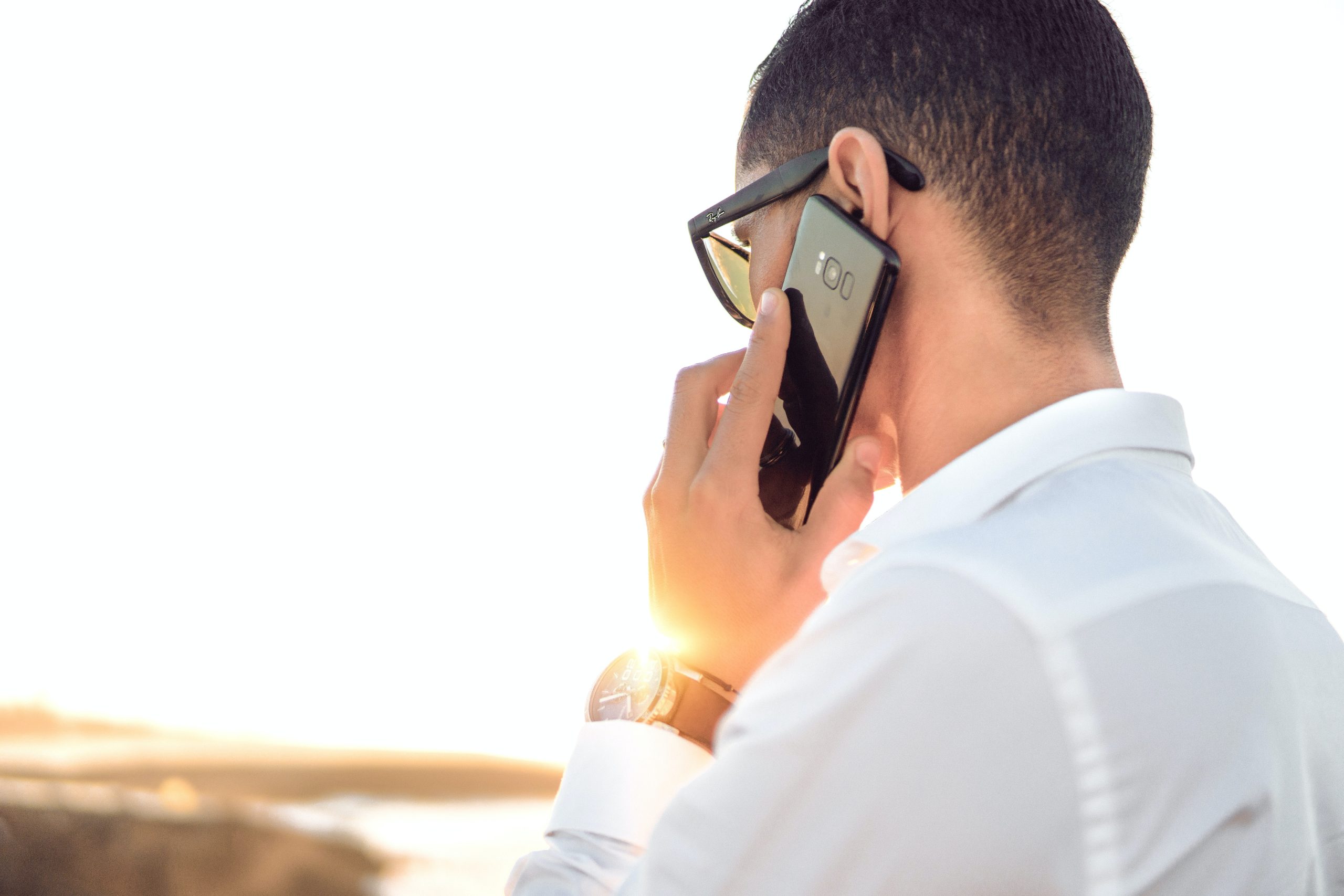 man talking on cellphone