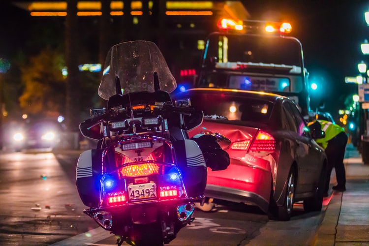 close-up of a smashed car